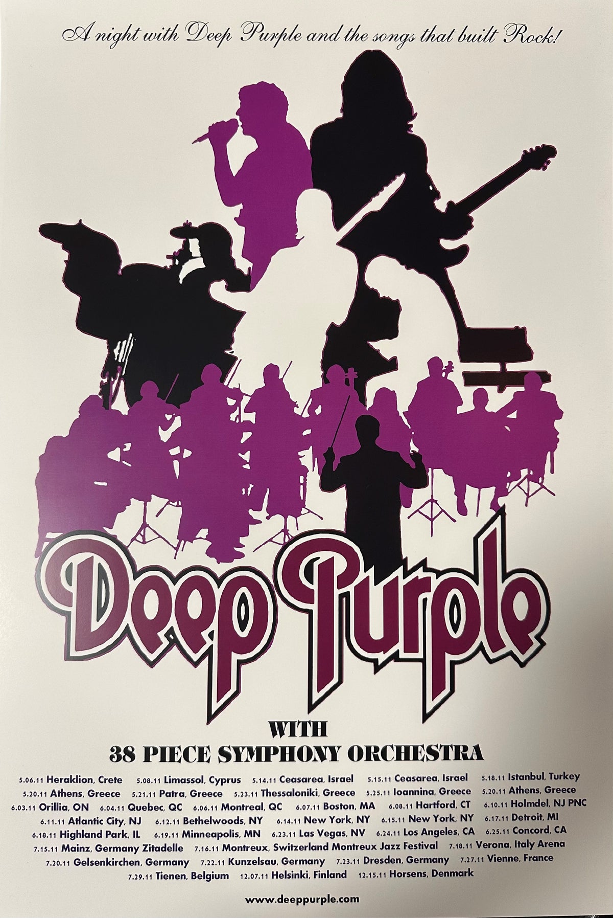 Deep Purple With 38 Piece Symphony Orchestra Concert Poster | Ruckess