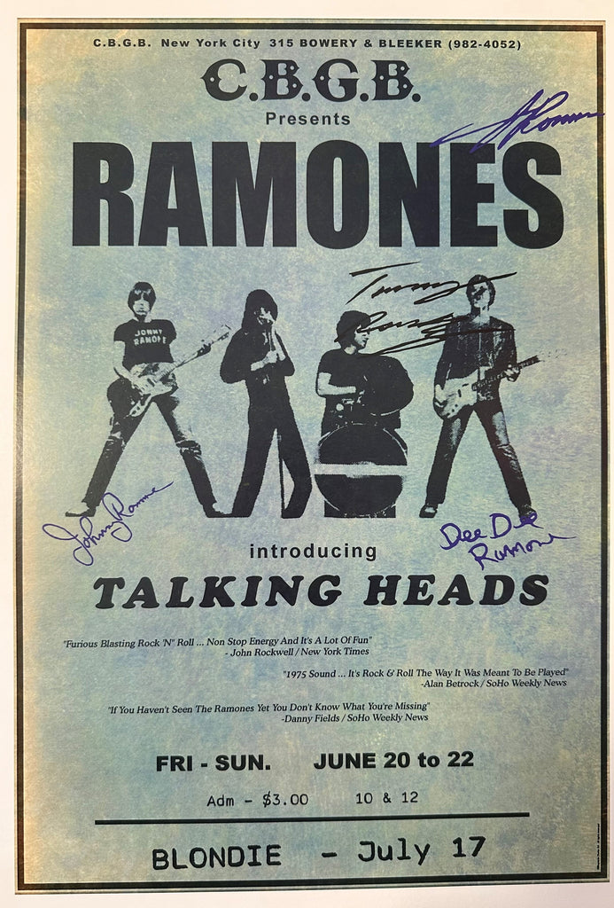 Th Ramones with Talking Heads Concert Poster