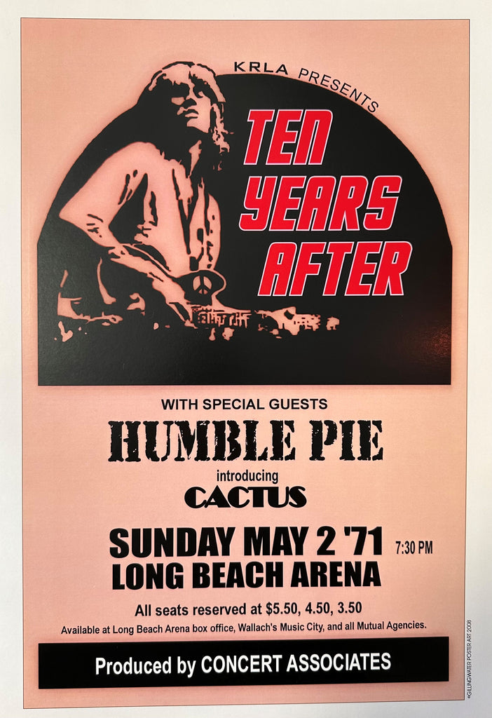 1971 Ten Years After With Humble Pie Concert poster