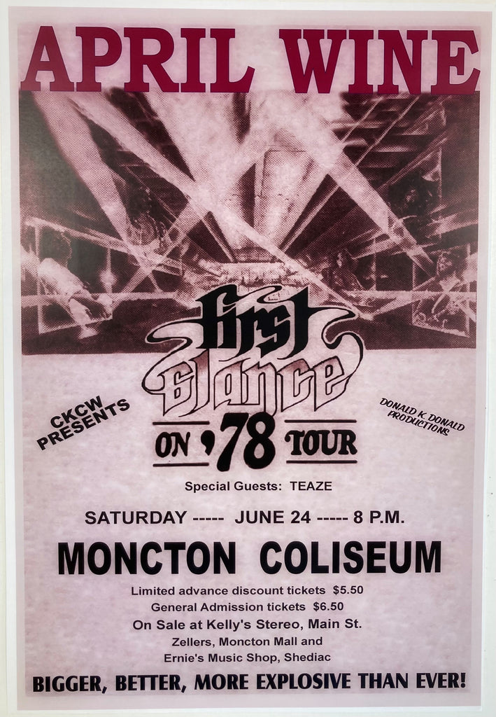 1978 April Wine Concert Poster