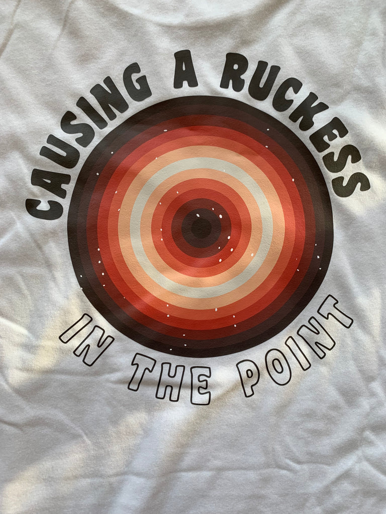 White Causing a Ruckess in the Point Tee