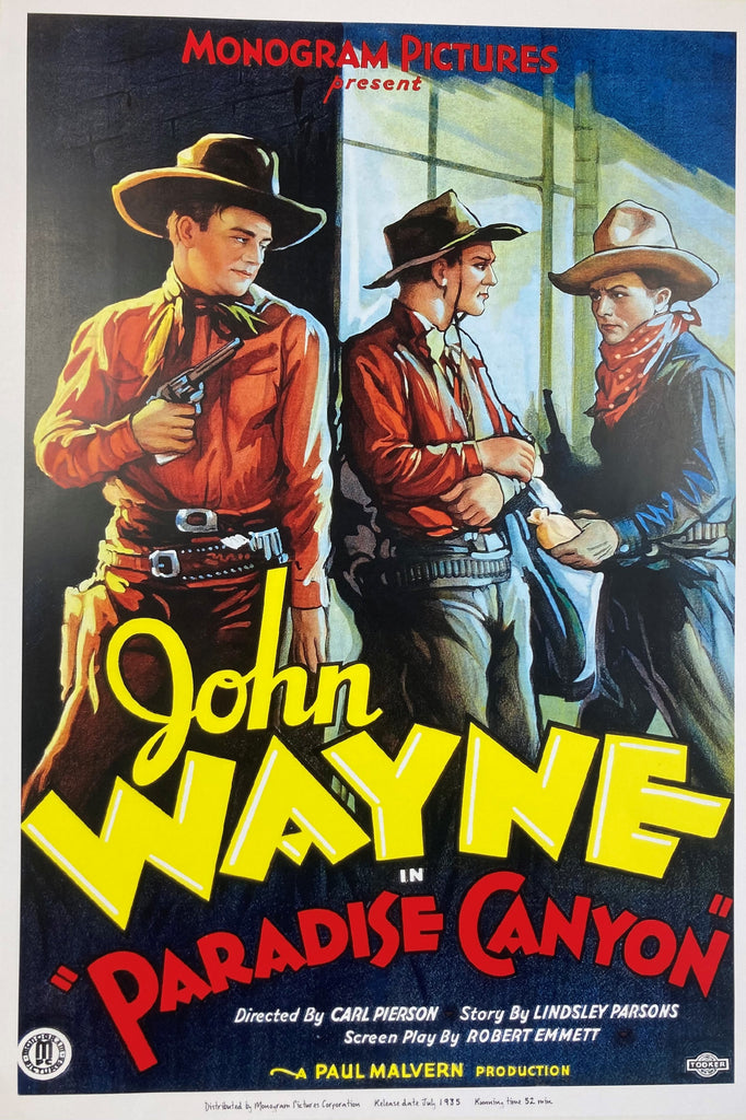 John Wayne "Paradise Canyon" Movie Poster