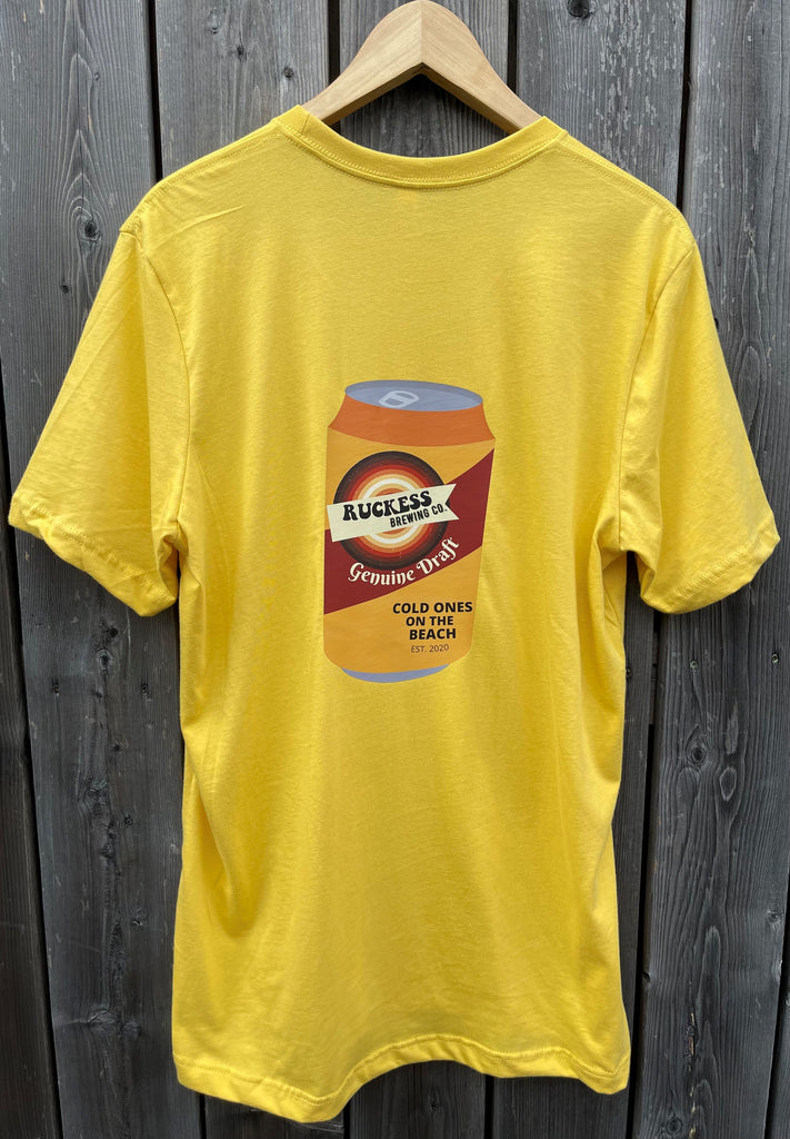 Cold Ones on the Beach Tee - Maize Yellow
