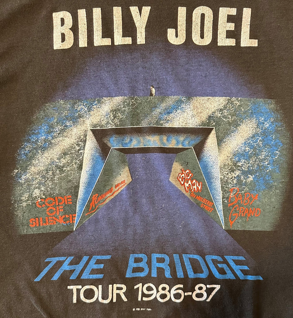 1986 Billy Joel "The Bridge Tour" Tee -Medium