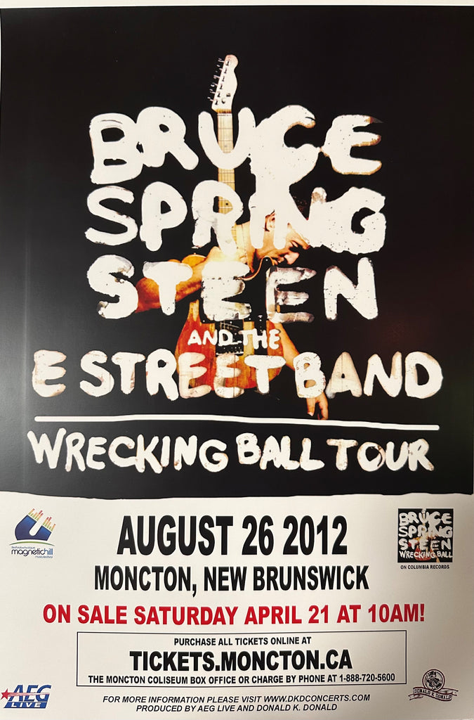 2012 Bruce Springsteen and the E Street Band Tour Poster