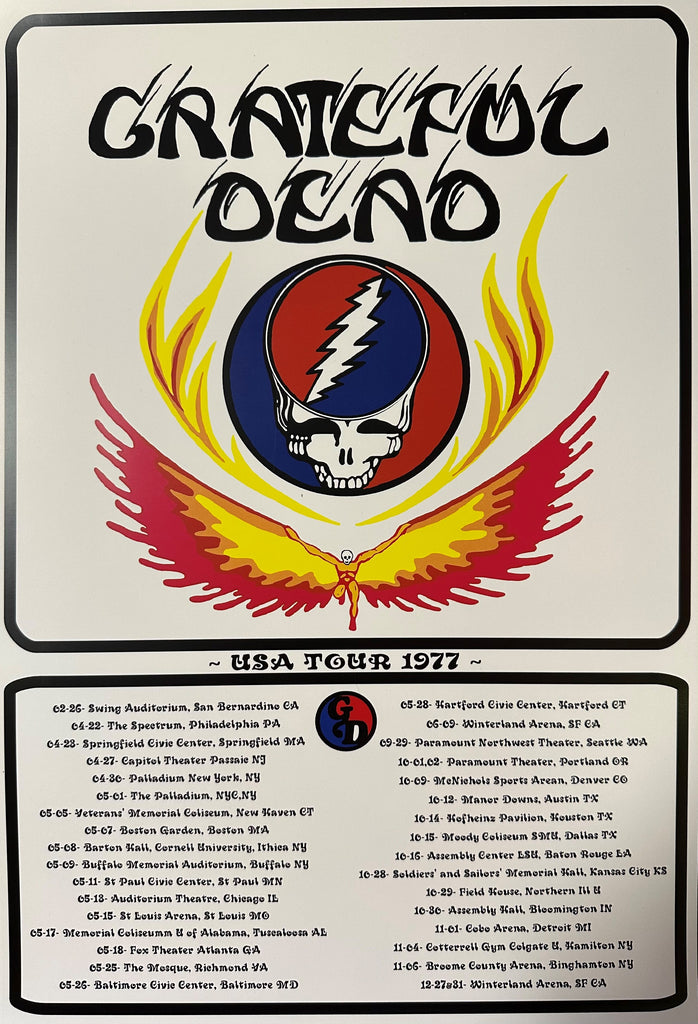 1977 Grateful Dead USA Tour Poster