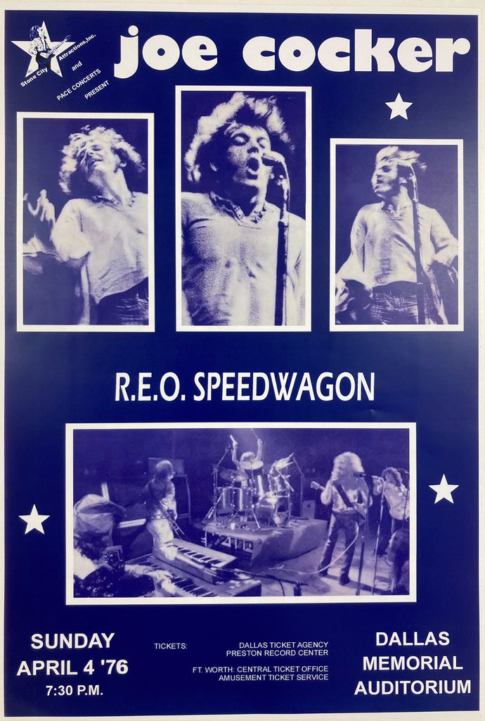 1976 Joe Cocker Concert Poster