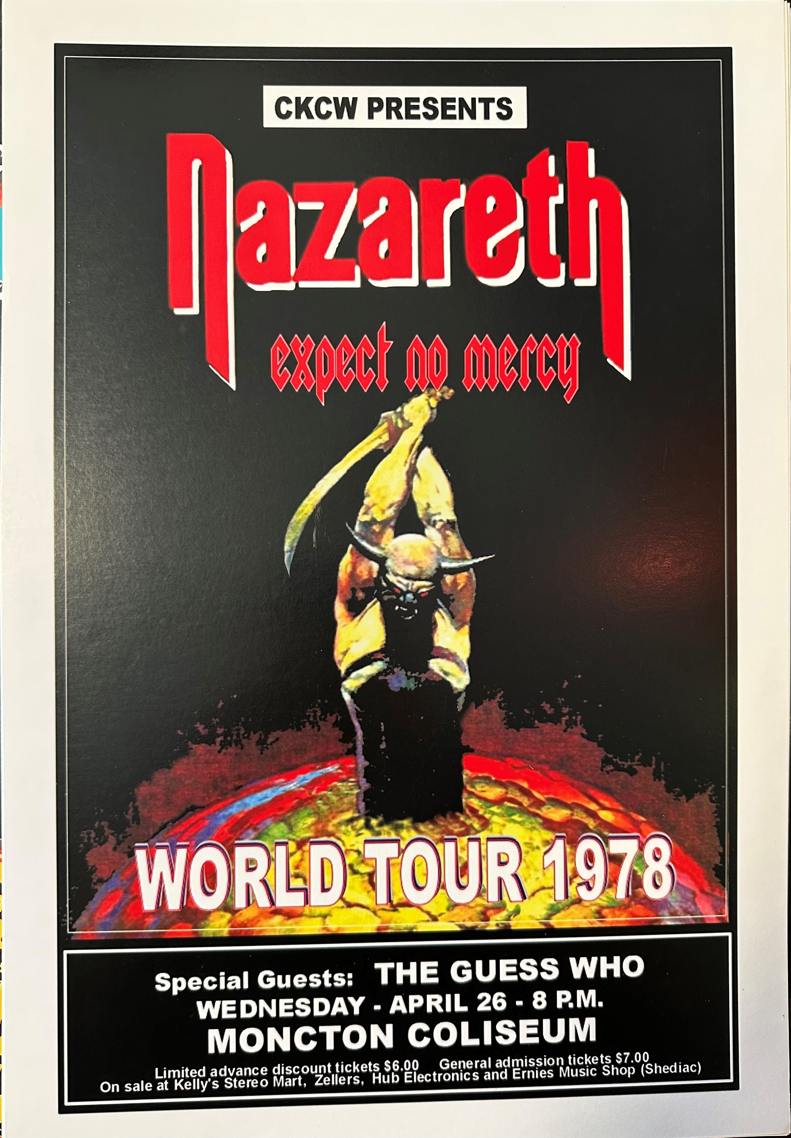 1978 Expect No Mercy Nazareth Concer Poster | Ruckess