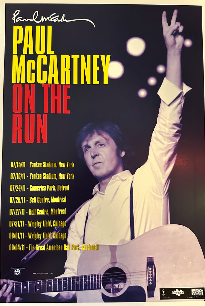 Paul McCartney On The Run Concert Poster