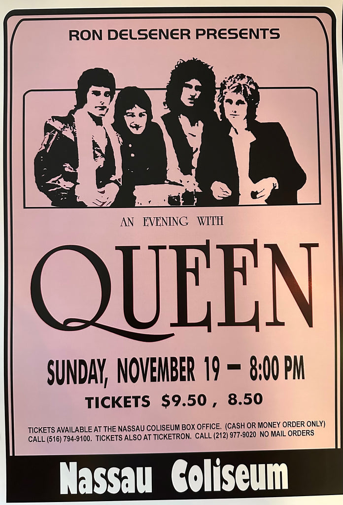 Queen at Nassau Coliseum Concert Poster