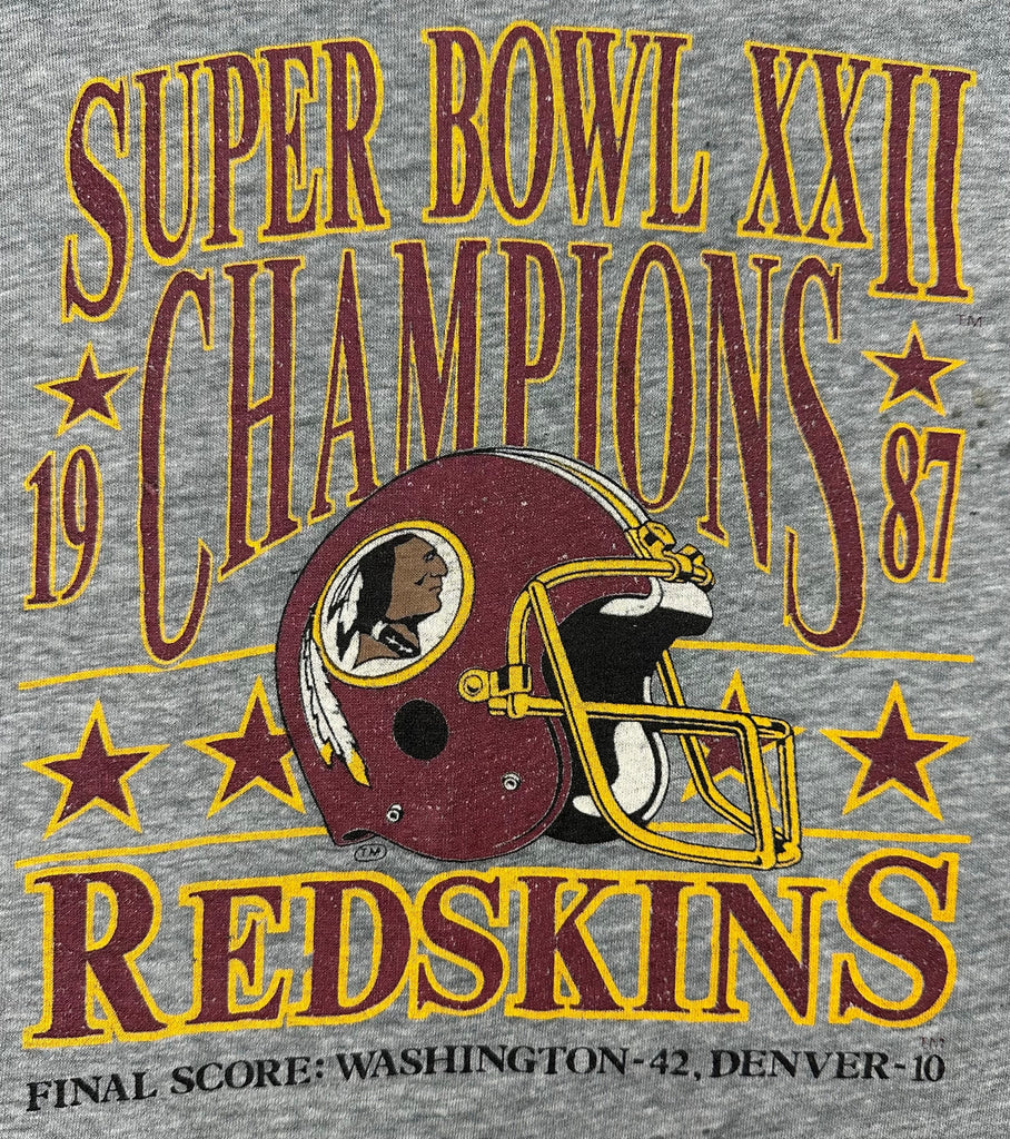 1987 Washington Redskins Super Bowl Champs Tee (XL/Lg)