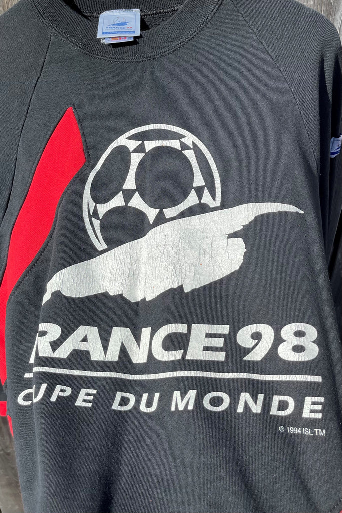 Vintage Reworked 1998 France  World Cup of Soccer Crewneck