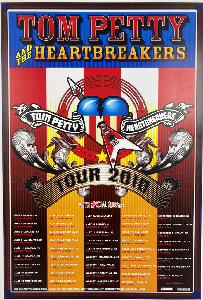 2010 Tom Petty and the Heartbreakers Concert Poster