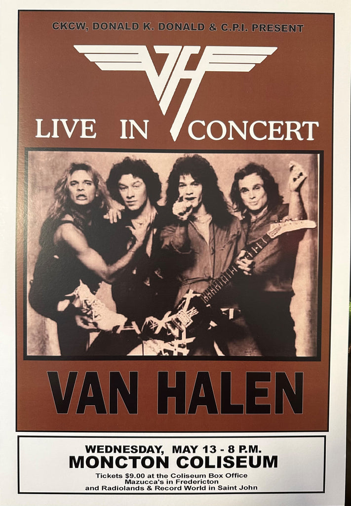 Live In Concert Van Halen Concert Poster
